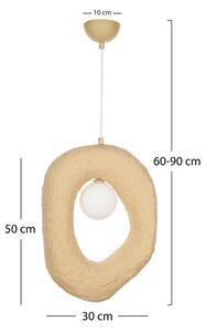 Brilagi - Lampada a sospensione con cavo WABI SABI 1xE27/40W/230V colore crema
