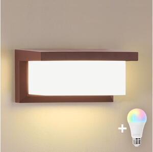 Brilagi - LED RGBW Applique da esterno BRICKY 1xE27/9W/230V marrone IP54