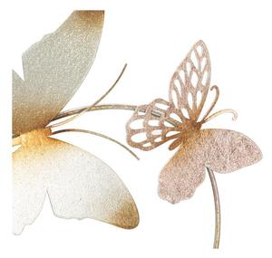 Pannello Decorativo 3D Da Muro Butterflies Oro/Rosa Cm 132X3,5X95,5-