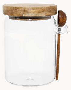 Contenitori in vetro borosilicato con cucchiai Delices, set da 4