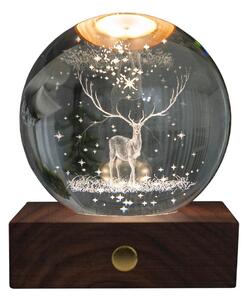 Decorazione luminosa marrone scuro con ricarica USB Amber – Gingko