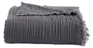 Copriletto in cotone grigio per letto matrimoniale 200x250 cm Cuenca - Mijolnir