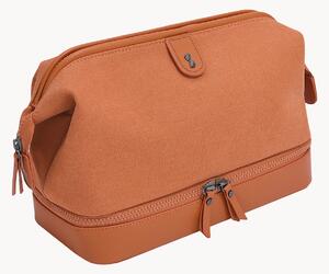 Beauty case grande in tela arancione Orange Canvas