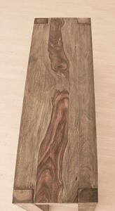 NATURE GREY #130 Panca in legno di sheesham - oliato / grigio 140x35x45