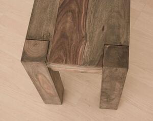 NATURE GREY #130 Panca in legno di sheesham - oliato / grigio 140x35x45