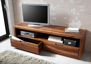 Mobile TV in legno di Sheesham / palissandro 180x50x55 Noce laccato DUKE #114
