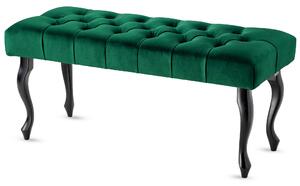 Panca trapuntata CHESTERFIELD – Verde Bottiglia