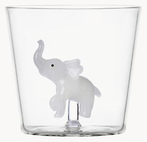 Bicchiere in vetro borosilicato fatto a mano White Elephant