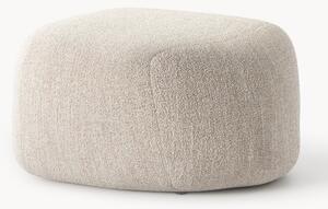 Pouf ovale in bouclé Wolke