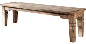 LEEDS #54 Panca in legno di sheesham - oliato / grigio 140x40x45