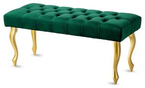 Panca trapuntata CHESTERFIELD – Verde Bottiglia D'oro