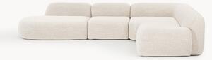Divano angolare componibile XL in bouclé con chaise longue Wolke