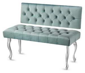 Panca con pannello murale trapuntato CHESTERFIELD MINT