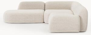 Divano angolare componibile 4 posti in bouclé con chaise longue Wolke