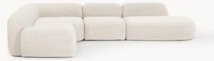 Divano angolare componibile XL in bouclé con chaise longue Wolke
