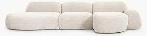 Divano angolare componibile 4 posti in bouclé con chaise longue Wolke