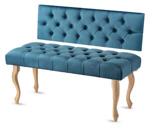 Panca con pannello murale trapuntato CHESTERFIELD SEA GREEN