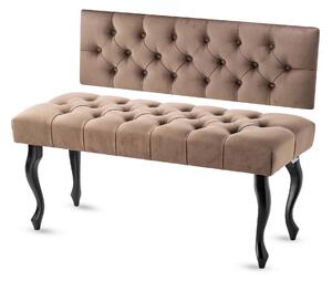 Panca con pannello murale trapuntato CHESTERFIELD STONE BEIGE