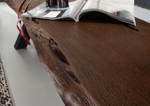 IRON LABEL #156 Panca in legno di acacia - laccato / marrone 180x38x46