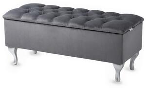 Pouf contenitore trapuntato DARK BLANCA