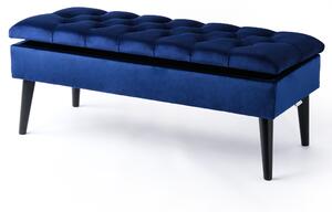 Pouf contenitore trapuntato RETRO NAVY BLUE