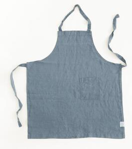Grembiule da bambino in lino blu, 67 x 57 cm Blue Fog - Linen Tales