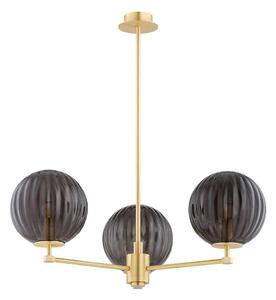 Argon 6310 - Lampadario a sospensione con supporto rigido PALOMA 3xE14/7W/230V oro/nero