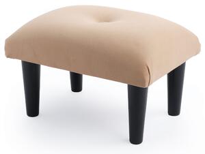 Sgabello imbottito trapuntato Warm Beige