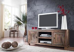 NATURE GREY #41 Mobile TV in legno di sheesham - oliato / grigio 145x45x60