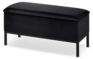 Pouf industriale con contenitore LOFT - Black