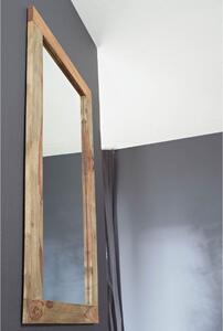Specchio in legno di Sheesham / palissandro 145x3x70 grigio scuro oliato NATURE GREY #706