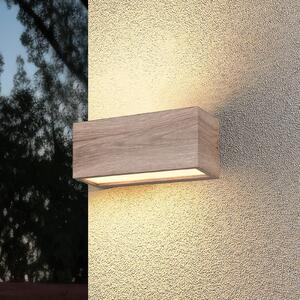 Trio Lighting Applique da esterno Mayenne, color legno, up- & downlight, angolare