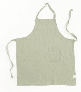 Grembiule da bambino in lino verde, 67 x 57 cm Sage - Linen Tales