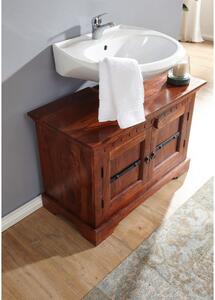 OXFORD #1005 Mobile lavabo in legno di acacia - laccato / nougat 88x43x60