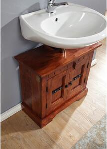 OXFORD #1007 Mobile lavabo in legno di acacia - laccato / nougat 66x30x60