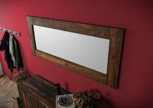 Specchio in legno di Sheesham / palissandro 80x3x185 grigio scuro oliato TAMBORA #742