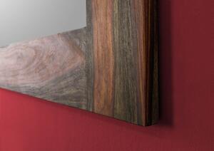 Specchio in legno di Sheesham / palissandro 80x3x185 grigio scuro oliato TAMBORA #742