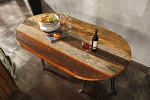 Tavolo da pranzo in legno di Legno riciclato 180x100x75 multicolore laccato INDUSTRIAL #04