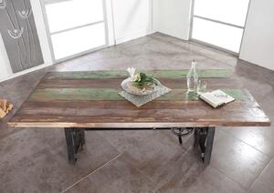 Tavolo da pranzo in legno di Legno riciclato 220x100x75 multicolore laccato INDUSTRIAL #24