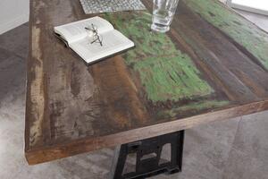Tavolo da pranzo in legno di Legno riciclato 200x100x75 multicolore laccato INDUSTRIAL #23