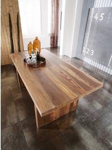 Tavolo da pranzo in legno di Sheesham / palissandro 160x90x76 noce laccato DUKE #103