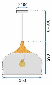 Lampada da soffitto pensile singola Bari i APP181-1CP Nera