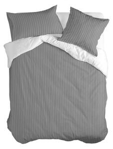 Copripiumino in cotone bianco e grigio per letto singolo 140x200 cm Oxford - Happy Friday