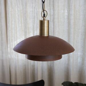 PR Home lampada a sospensione Bolton, Ø 45 cm, color ruggine, metallo