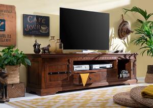Mobile TV in legno di Acacia 200x45x55 nougat laccato OXFORD #326