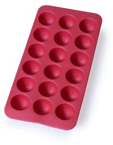 Stampo per ghiaccio in silicone rosso Rotondo, 18 cubetti - Lékué