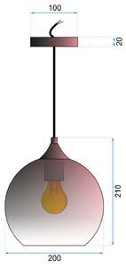 Lampada da soffitto Di Vetro APP 313-1CP Rose Gold