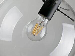 Lampada da soffitto pensile di vetro Lassi Black 20+25+30 cm
