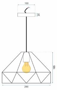 Lampada Da Soffitto Pensile Metallico Bianco APP237-1CP