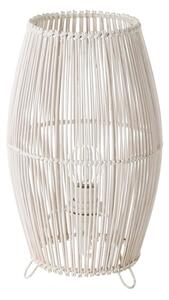 Lampada da tavolo bianca con paralume in bambù (altezza 29 cm) - Casa Selección